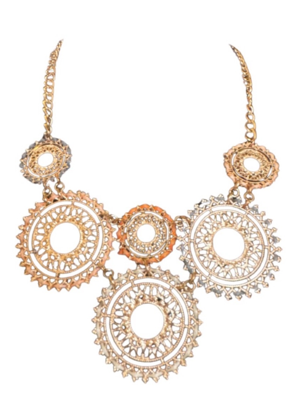 Fabulous Vintage colored discs Necklace